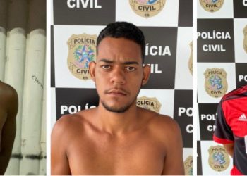 Christian Keinan, Jackson Rodrigues e Adrian da Silva foram presos suspeitos do crime — Foto: Reprodução/Polícia Civil