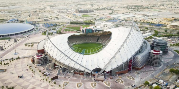 Estádio Internacional Khalifa, em Doha, no Qatar ...